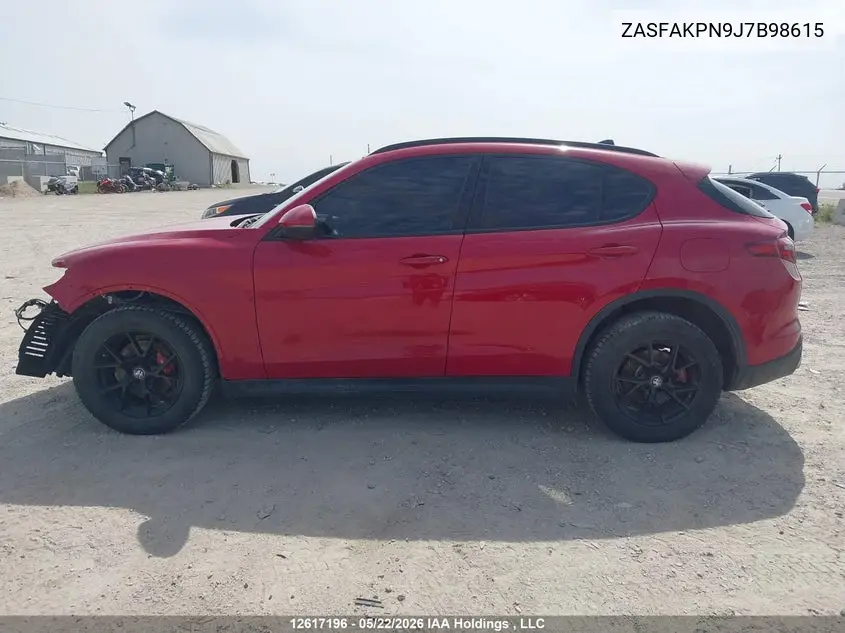 2018 Alfa Romeo Stelvio VIN: ZASFAKPN9J7B98615 Lot: 12617196