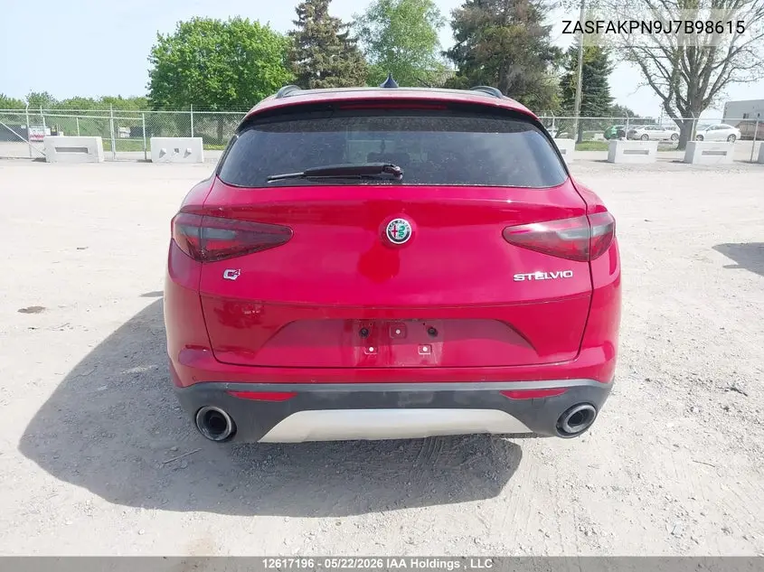 2018 Alfa Romeo Stelvio VIN: ZASFAKPN9J7B98615 Lot: 12617196