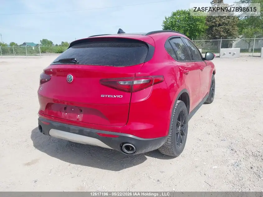 2018 Alfa Romeo Stelvio VIN: ZASFAKPN9J7B98615 Lot: 12617196