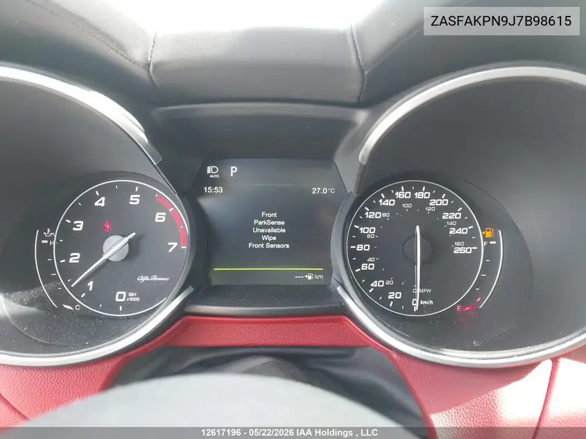 2018 Alfa Romeo Stelvio VIN: ZASFAKPN9J7B98615 Lot: 12617196