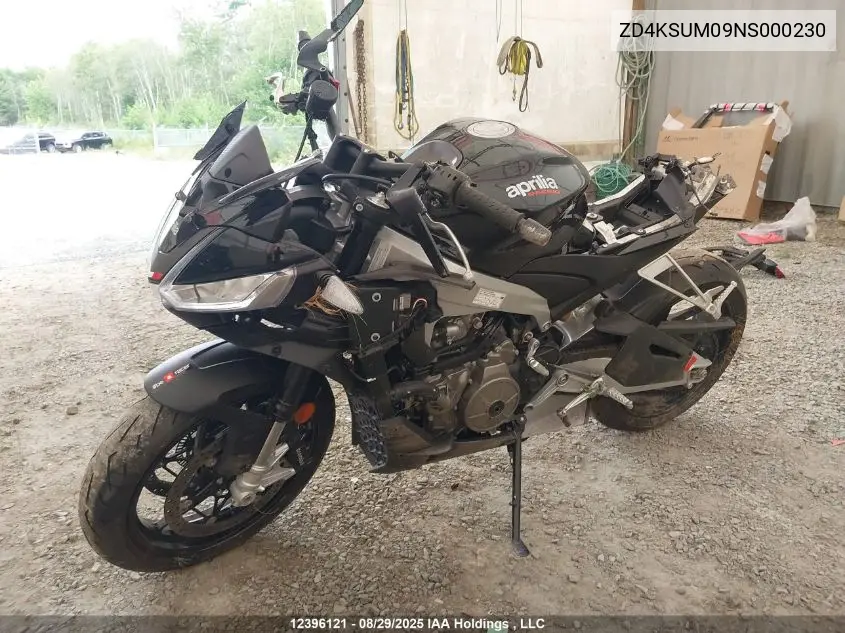 ZD4KSUM09NS000230 2022 Aprilia Tuono 660 Factory