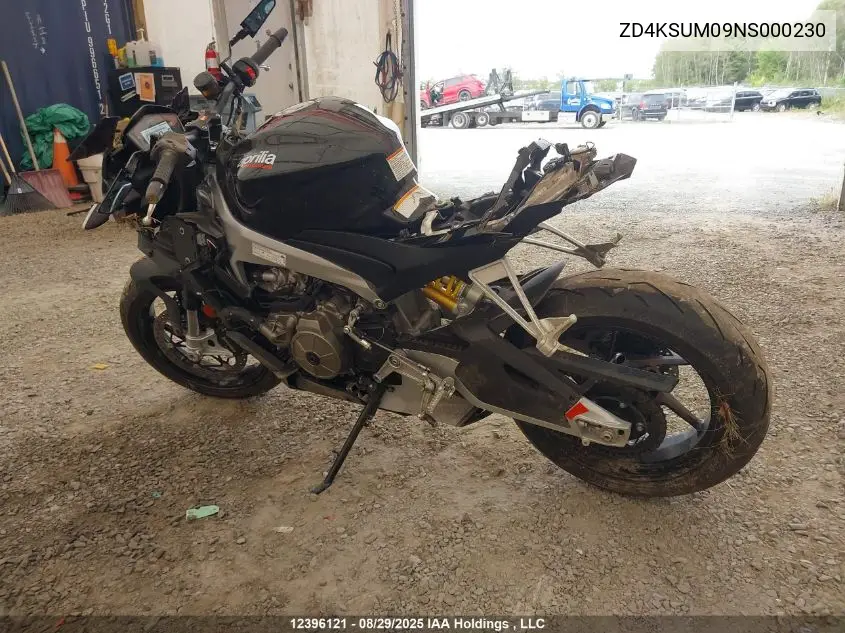 ZD4KSUM09NS000230 2022 Aprilia Tuono 660 Factory