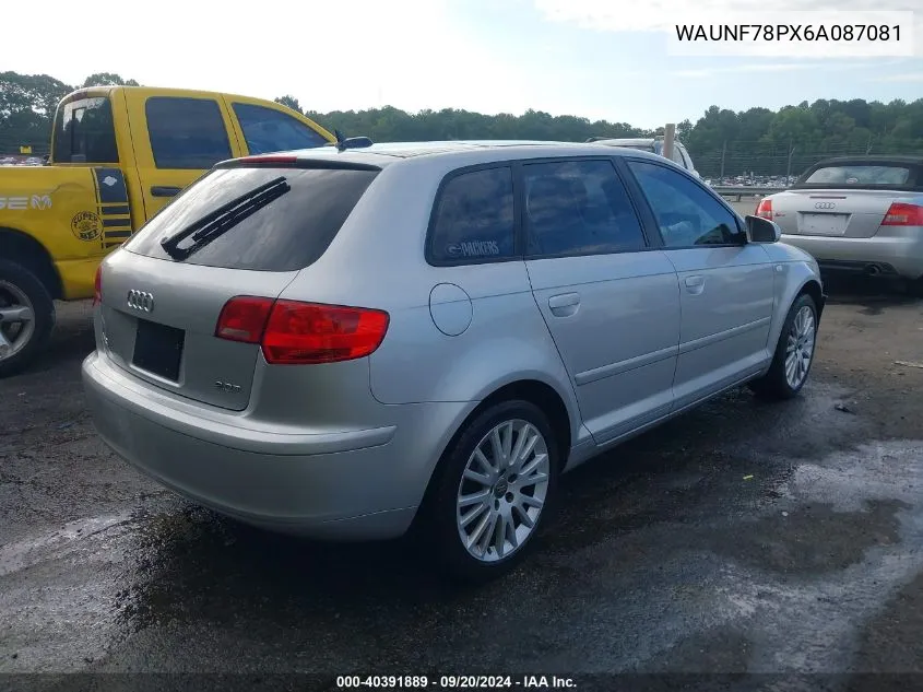 WAUNF78PX6A087081 2006 Audi A3 2.0T