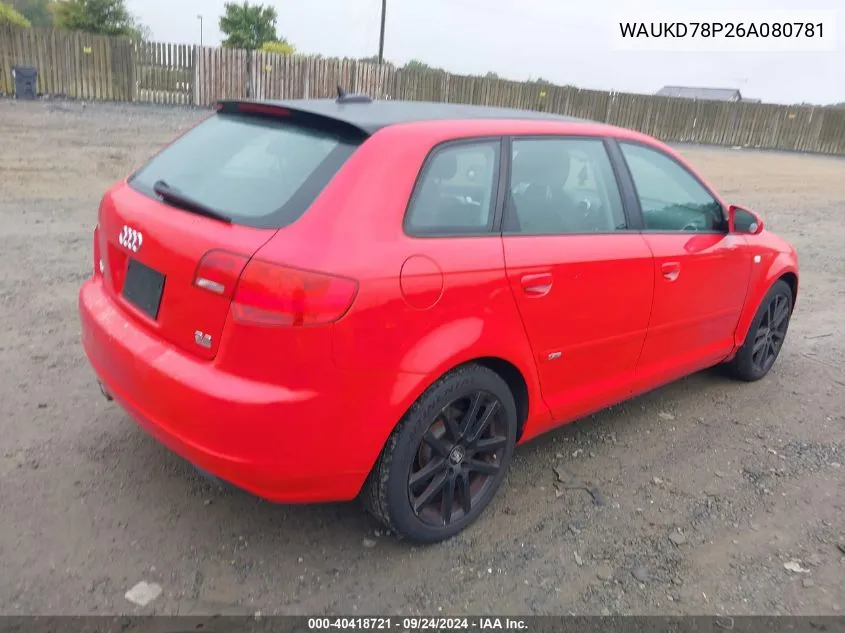 WAUKD78P26A080781 2006 Audi A3 3.2 S Line