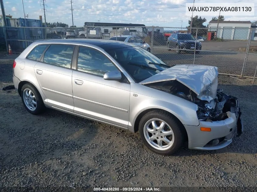 WAUKD78PX6A081130 2006 Audi A3 3.2 S Line