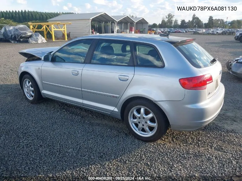 WAUKD78PX6A081130 2006 Audi A3 3.2 S Line