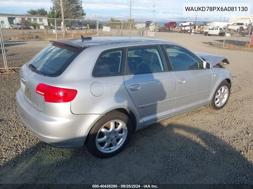 WAUKD78PX6A081130 2006 Audi A3 3.2 S Line