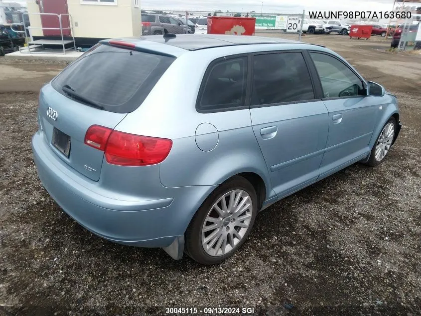 2007 Audi A3 2.0 Premium VIN: WAUNF98P07A163680 Lot: 30045115