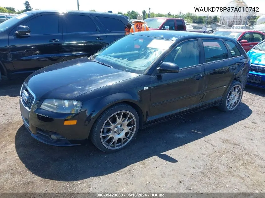 WAUKD78P37A010742 2007 Audi A3 3.2