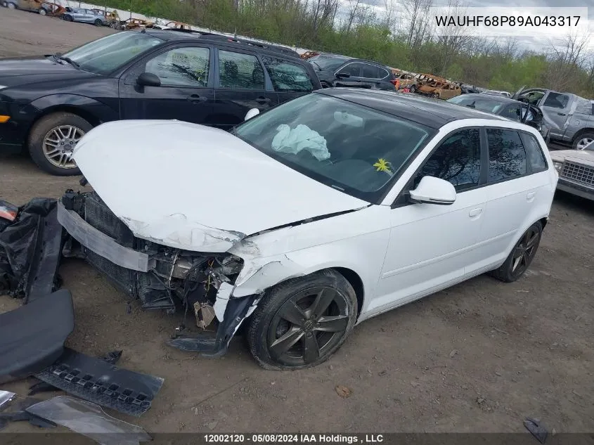 WAUHF68P89A043317 2009 Audi A3