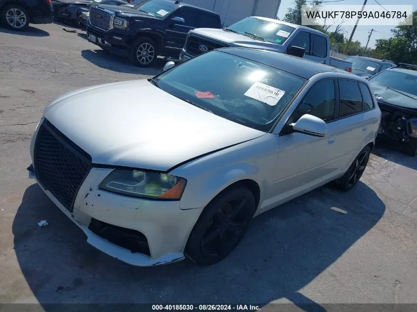 2009 Audi A3 2.0T VIN: WAUKF78P59A046784 Lot: 40185030