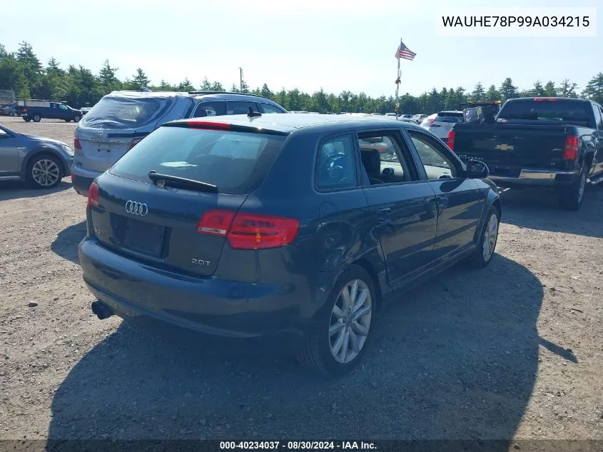 WAUHE78P99A034215 2009 Audi A3 2.0T