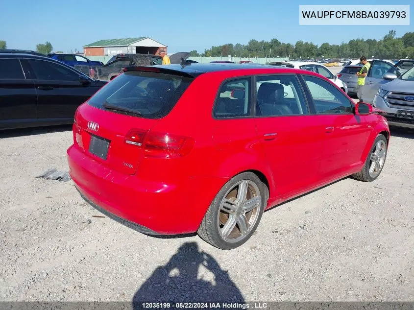 WAUPFCFM8BA039793 2011 Audi A3