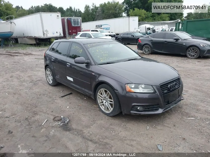 2011 Audi A3 VIN: WAUDFCFM5BA070941 Lot: 12071769