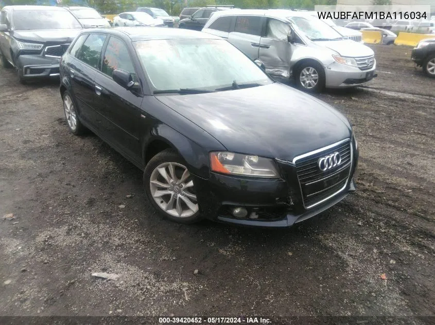 2011 Audi A3 2.0T Premium VIN: WAUBFAFM1BA116034 Lot: 39420452