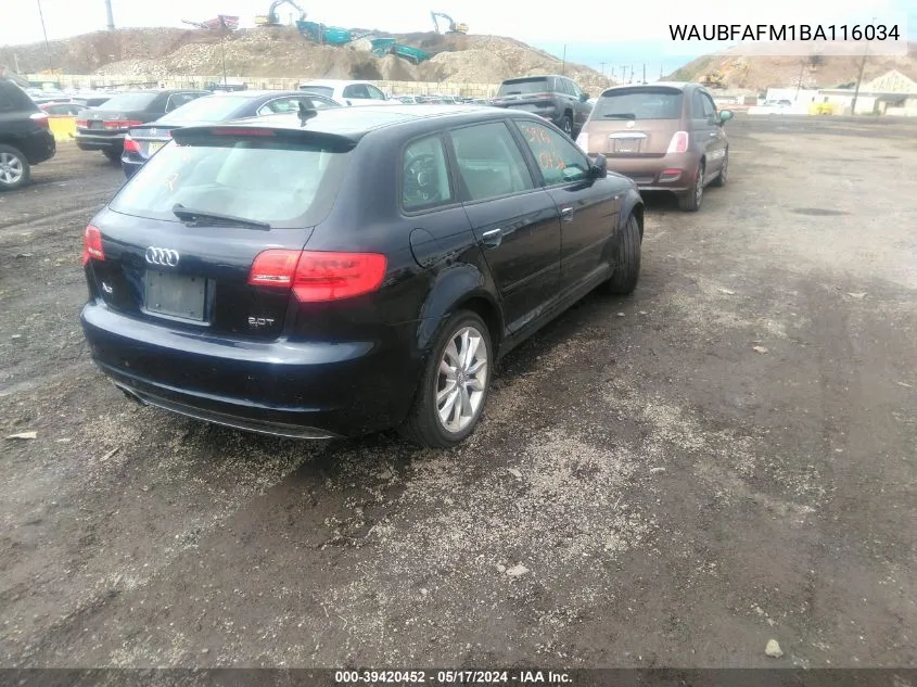 WAUBFAFM1BA116034 2011 Audi A3 2.0T Premium