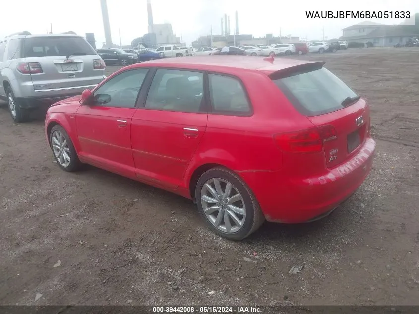 2011 Audi A3 2.0 Tdi Premium VIN: WAUBJBFM6BA051833 Lot: 39442008