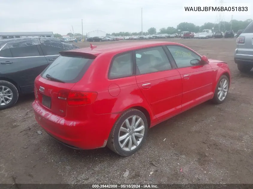 2011 Audi A3 2.0 Tdi Premium VIN: WAUBJBFM6BA051833 Lot: 39442008