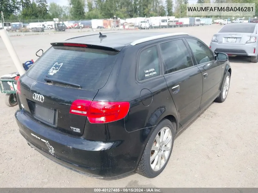 WAUMFAFM6BA046281 2011 Audi A3 2.0T Premium