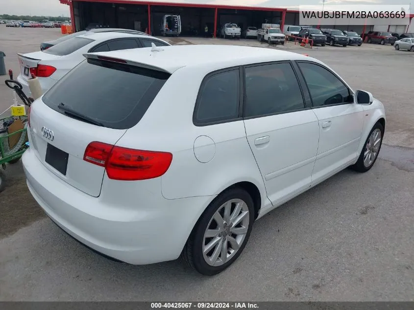 WAUBJBFM2BA063669 2011 Audi A3 2.0 Tdi Premium