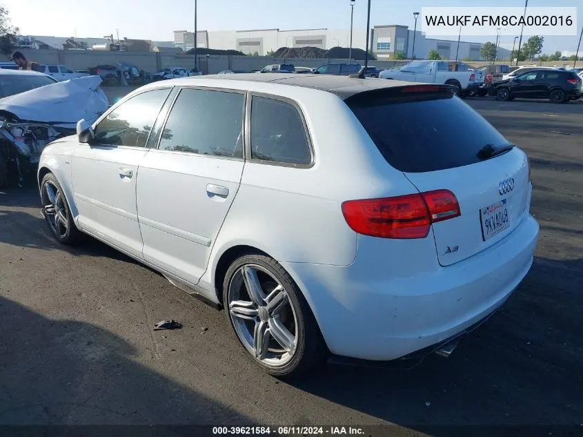 WAUKFAFM8CA002016 2012 Audi A3 2.0T Premium