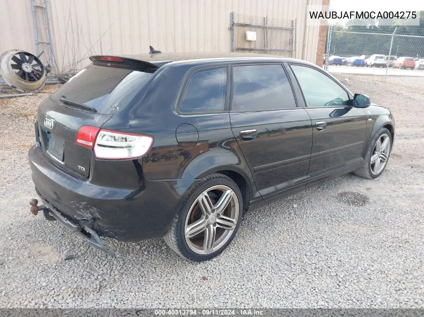 2012 Audi A3 2.0 Tdi Premium VIN: WAUBJAFM0CA004275 Lot: 40313794