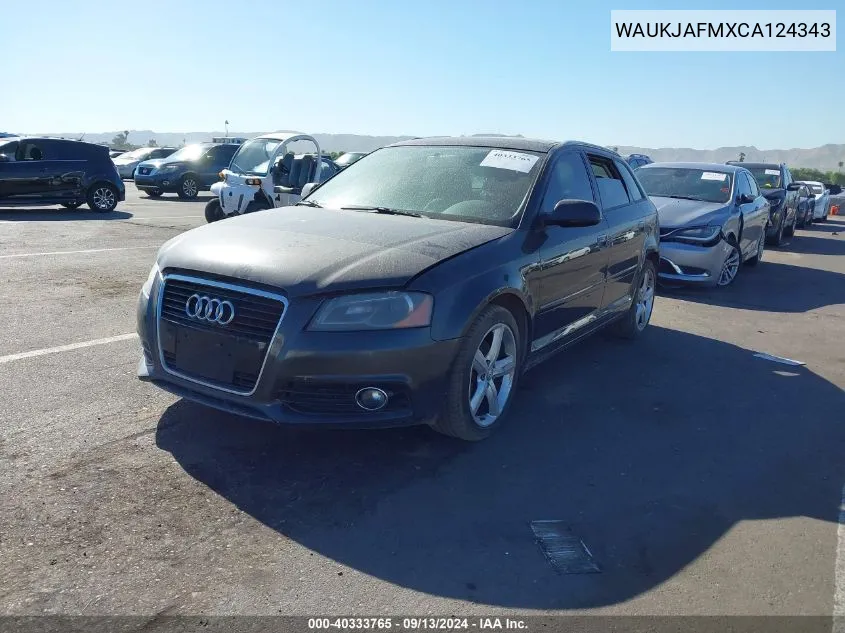 2012 Audi A3 Premium Plus VIN: WAUKJAFMXCA124343 Lot: 40333765