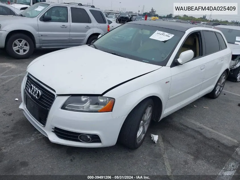 2013 Audi A3 2.0T Premium VIN: WAUBEAFM4DA025409 Lot: 39491206