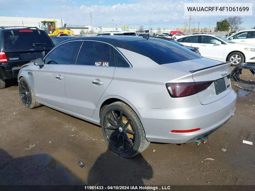 WAUACRFF4F1061699 2015 Audi A3