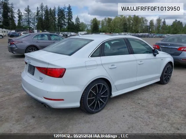 2015 Audi A3 VIN: WAUJFRFF0F1013950 Lot: 12010432