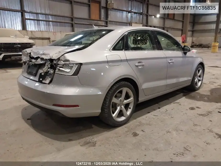 WAUACRFF1F1086835 2015 Audi A3 1.8T Komfort