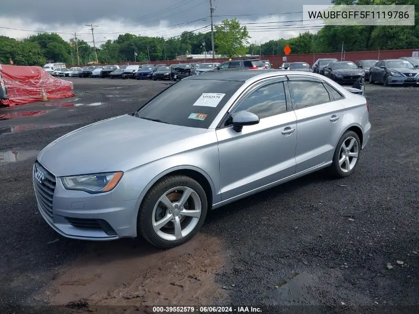 2015 Audi A3 2.0T Premium VIN: WAUBFGFF5F1119786 Lot: 39552579