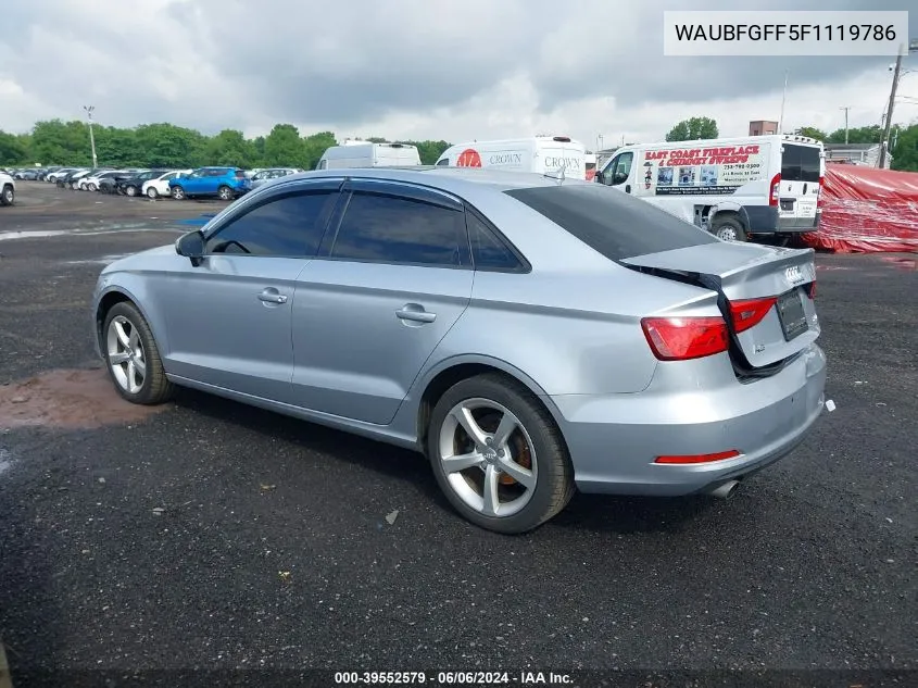 2015 Audi A3 2.0T Premium VIN: WAUBFGFF5F1119786 Lot: 39552579