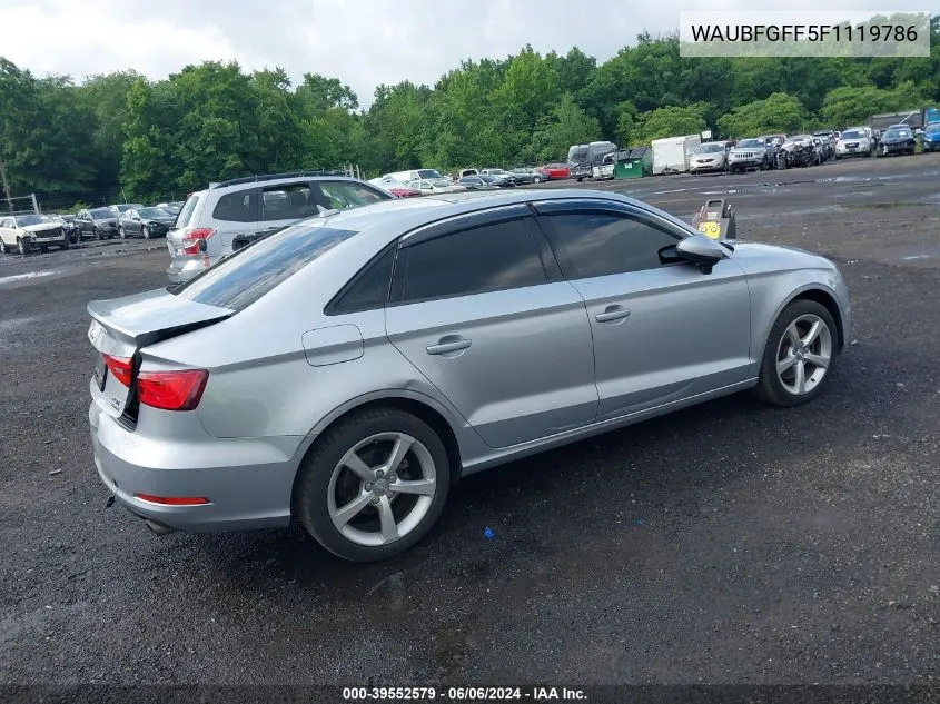 2015 Audi A3 2.0T Premium VIN: WAUBFGFF5F1119786 Lot: 39552579