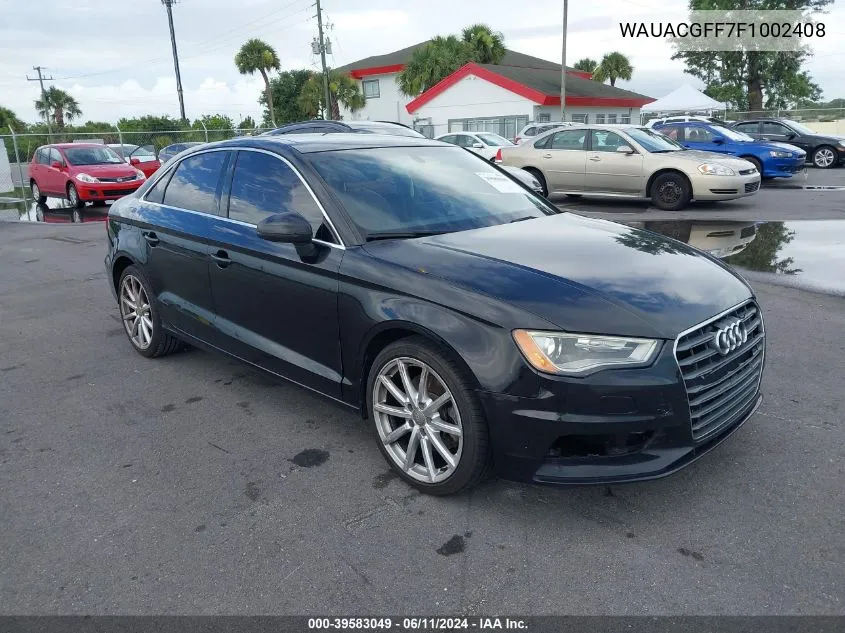 2015 Audi A3 1.8T Premium VIN: WAUACGFF7F1002408 Lot: 39583049