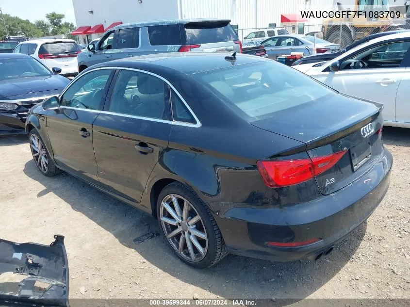 2015 Audi A3 1.8T Premium VIN: WAUCCGFF7F1083709 Lot: 39599344