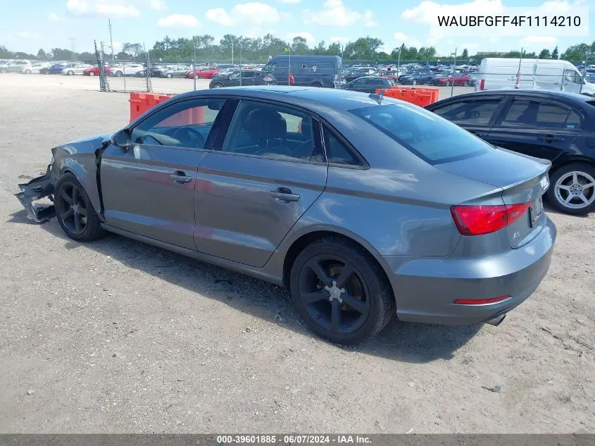 WAUBFGFF4F1114210 2015 Audi A3 2.0T Premium