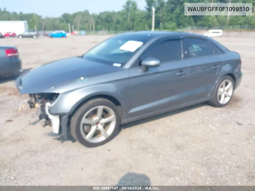 WAUBFGFF0F1098510 2015 Audi A3 2.0T Premium