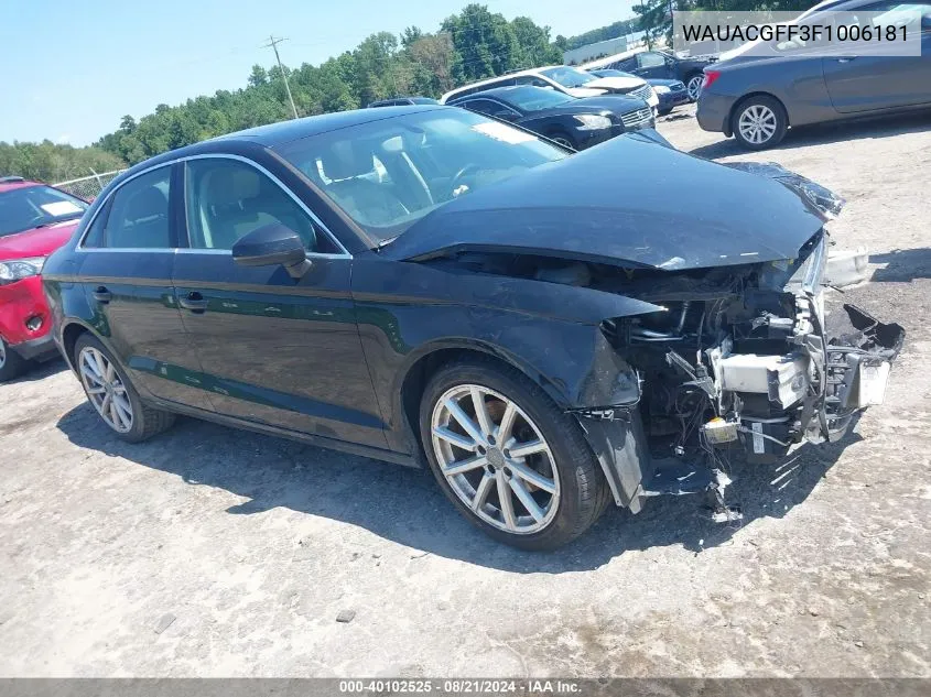 WAUACGFF3F1006181 2015 Audi A3 Premium