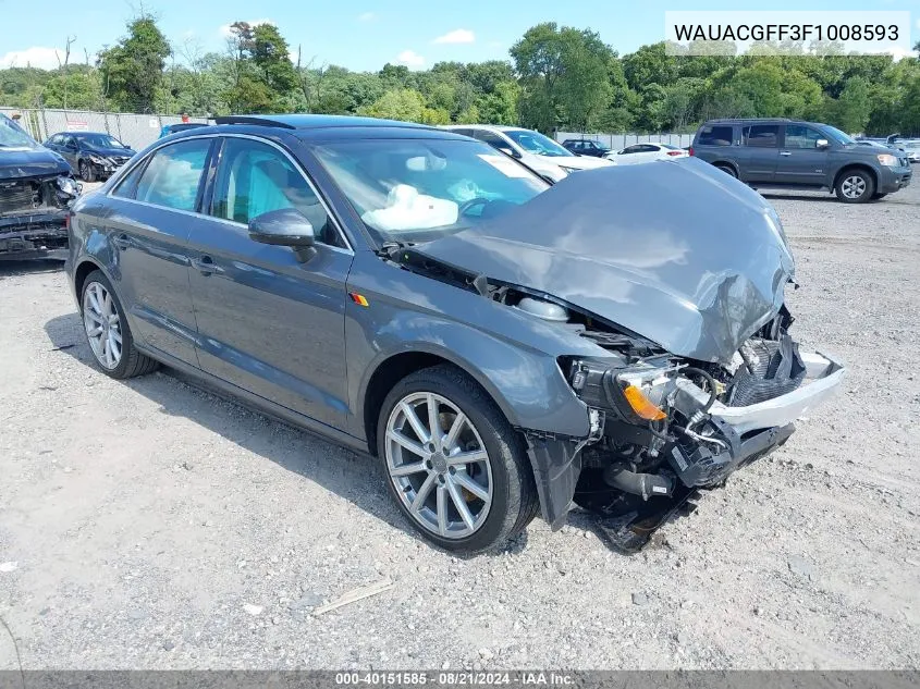 WAUACGFF3F1008593 2015 Audi A3 Premium