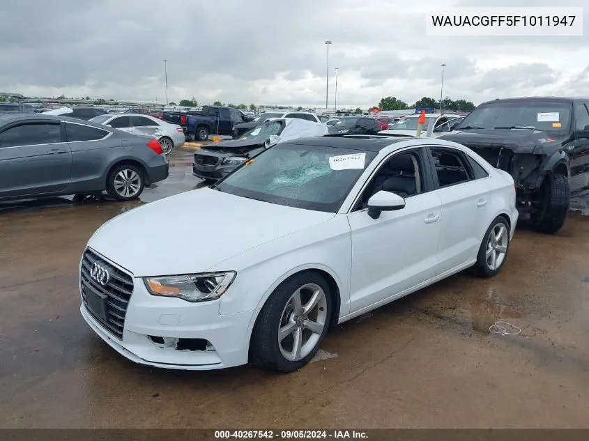 2015 Audi A3 1.8T Premium VIN: WAUACGFF5F1011947 Lot: 40267542