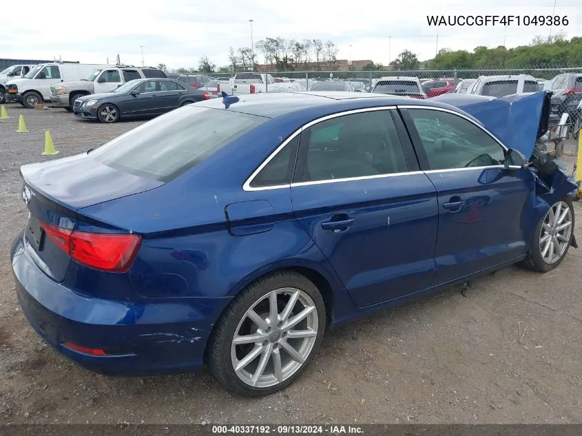 2015 Audi A3 1.8T Premium VIN: WAUCCGFF4F1049386 Lot: 40337192