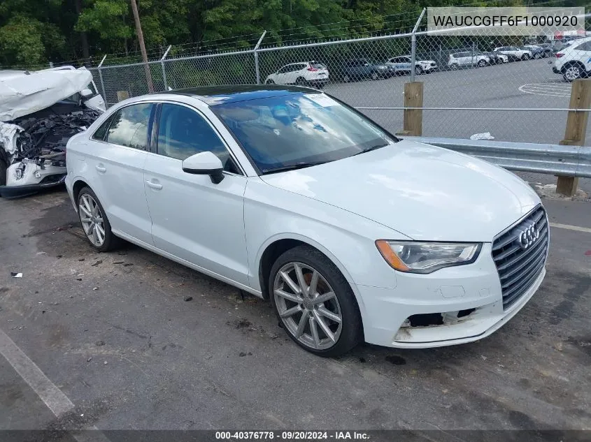 2015 Audi A3 1.8T Premium VIN: WAUCCGFF6F1000920 Lot: 40376778