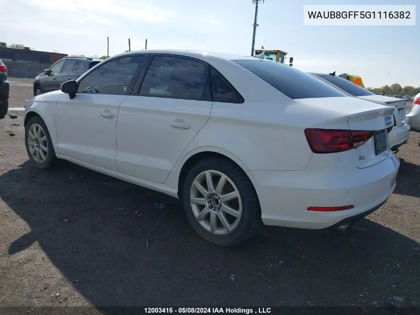 WAUB8GFF5G1116382 2016 Audi A3