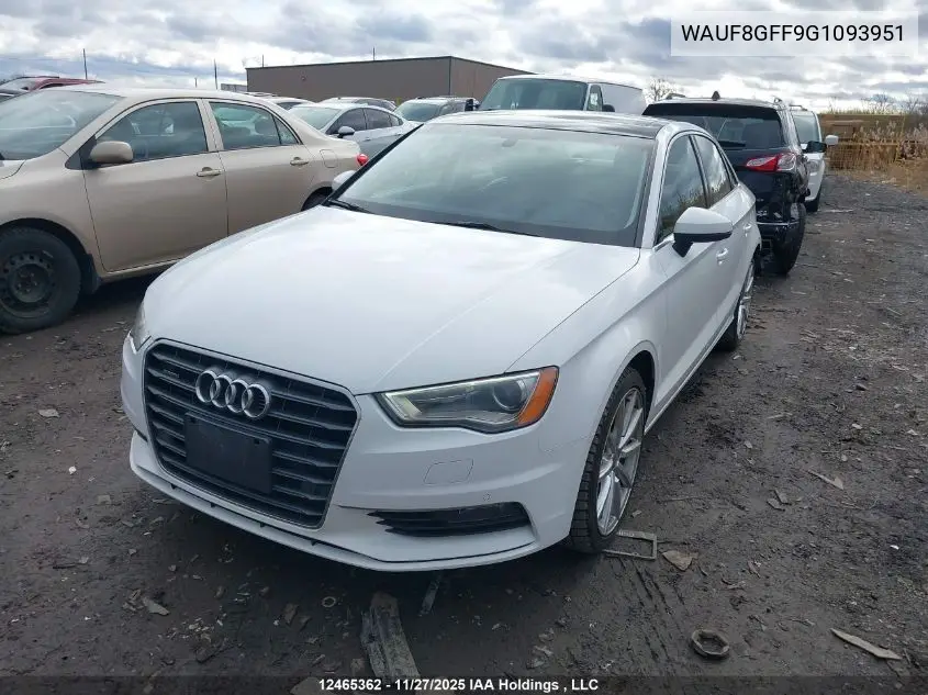 WAUF8GFF9G1093951 2016 Audi A3 2.0T Technik