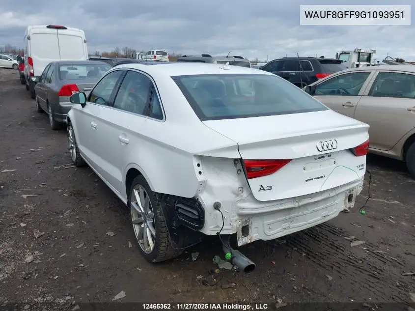 WAUF8GFF9G1093951 2016 Audi A3 2.0T Technik