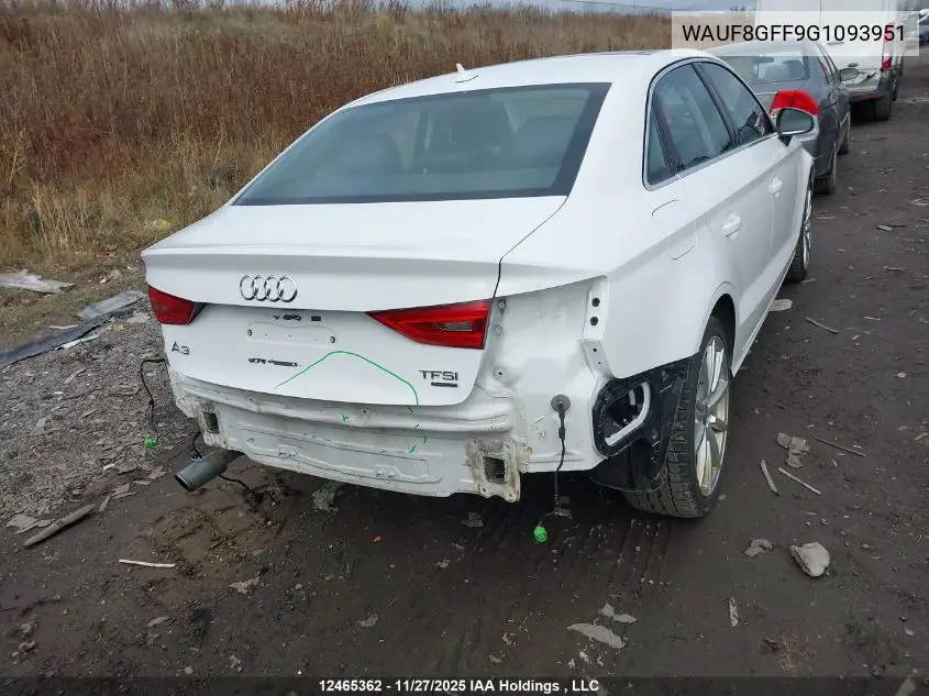 WAUF8GFF9G1093951 2016 Audi A3 2.0T Technik