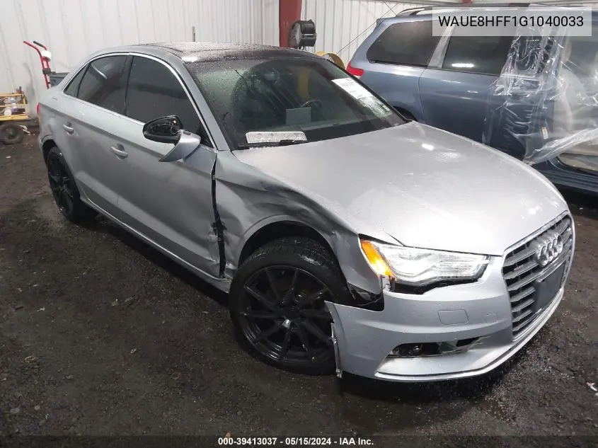 2016 Audi A3 2.0T Premium VIN: WAUE8HFF1G1040033 Lot: 39413037