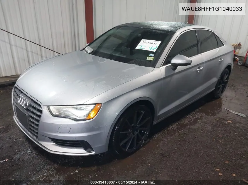 2016 Audi A3 2.0T Premium VIN: WAUE8HFF1G1040033 Lot: 39413037