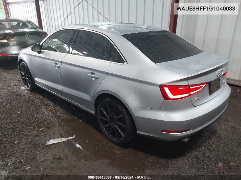 WAUE8HFF1G1040033 2016 Audi A3 2.0T Premium